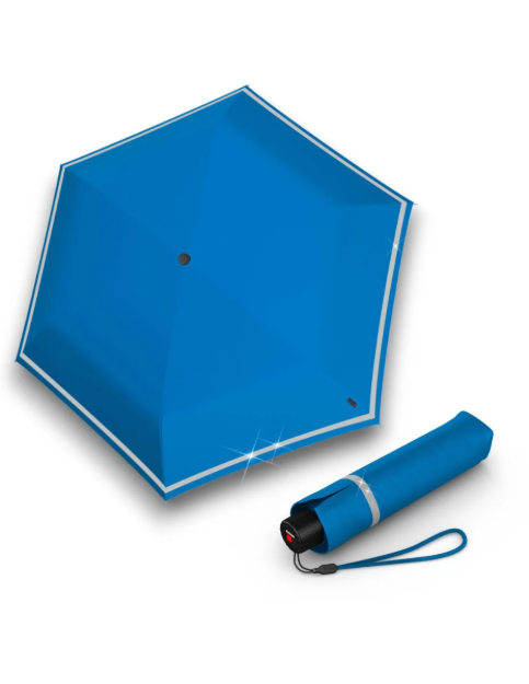 Obrazek KNIRPS ROOKIE SURF REFLECTIVE - lekki składany parasol niebieski