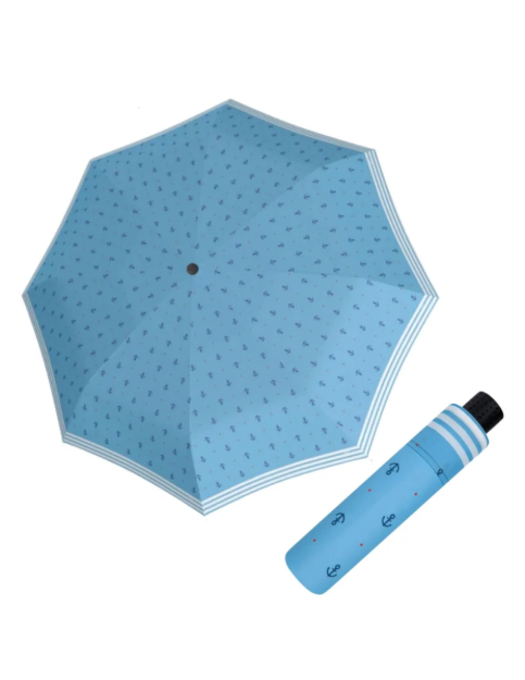 Obrazek DOPPLER Fiber Mini Sailor - damski parasol składany niebieski