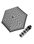 Obrazek DOPPLER Fiber Havanna czarno-biały - damski parasol składany czarny