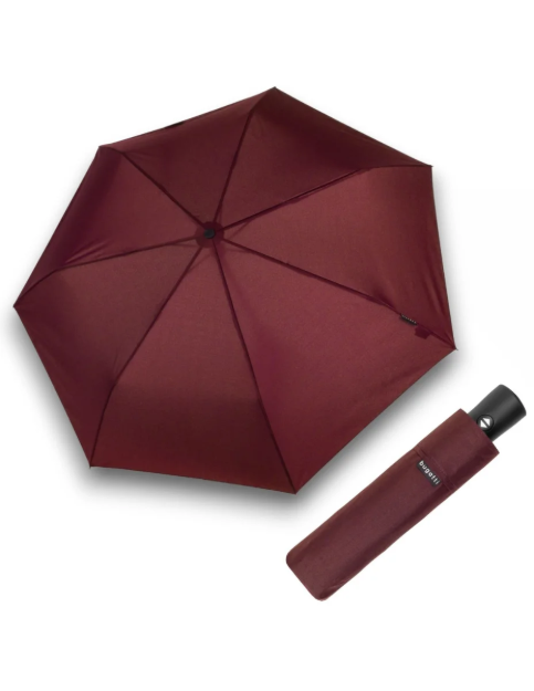 Obrazek BUGATTI Buddy Duo - w pełni automatyczny składany parasol męski bordowy