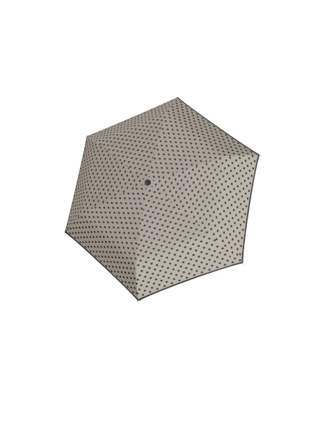 Obrazek DERBY Hit Mini Flat Dots - damski składany parasol w kolorze szarym