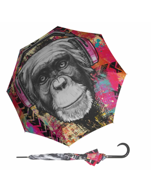 Obrazek DOPPLER Modern Art Monkey- parasol z trzonkiem wielokolorowy