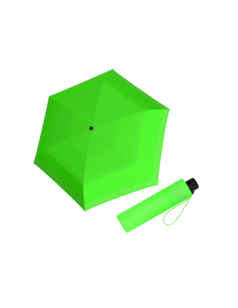 Obrazek DOPPLER Fiber Havanna Safety Cross - damski parasol składany zielony