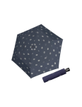 Obrazek DOPPLER Fiber Magic Timeless Blue Dots - w pełni automatyczny parasol damski niebieski
