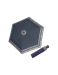 Obrazek DOPPLER Fiber Magic Timeless Blue Hahnentritt - w pełni automatyczny parasol damski niebieski