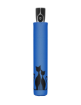 Obrazek DOPPLER Fiber Magic Cats Family Blue - w pełni automatyczny parasol damski niebieski