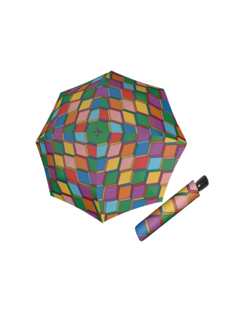 Obrazek DOPPLER Modern Art Magic Steps - damski w pełni automatyczny parasol wielokolorowy