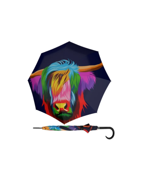Obrazek DOPPLER Modern Art Long AC Cattle - parasol do golenia wielokolorowy