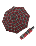 Obrazek DOPPLER Carbonsteel Magic Check Red - damski w pełni automatyczny parasol wielokolorowy