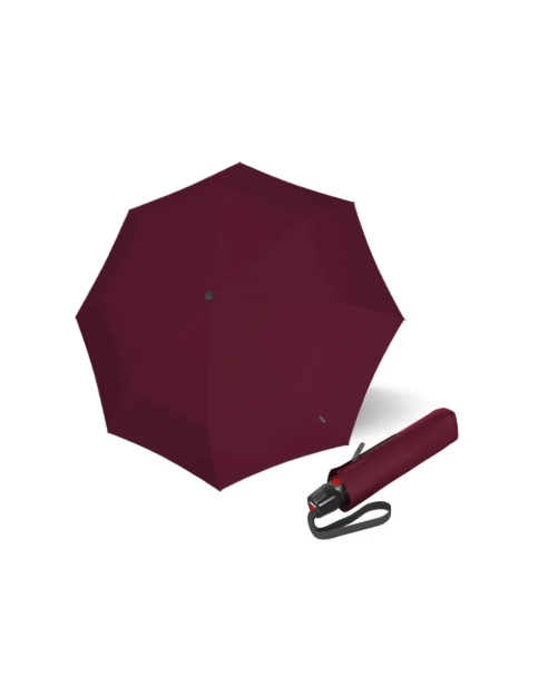 Obrazek KNIRPS T.200 Bordeaux - elegancki, w pełni automatyczny parasol kolorze bordowym