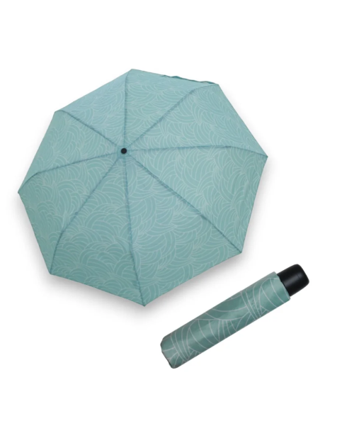 Obrazek DERBY Hit Mini Wavy Lines - damski parasol składany zielony