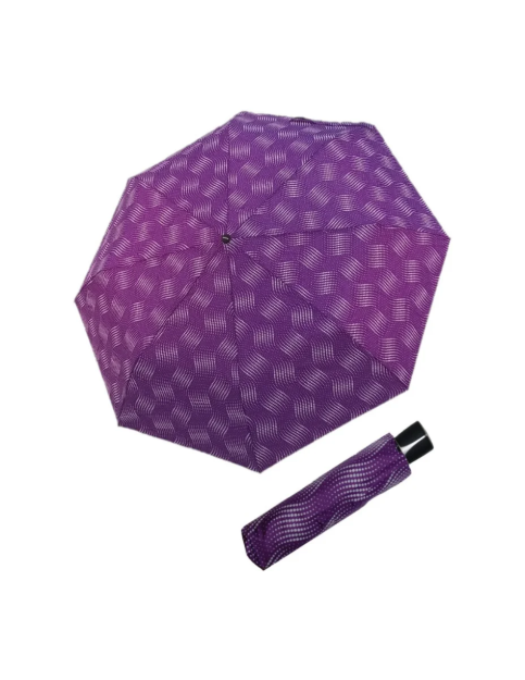 Obrazek DOPPLER Fiber Mini Wave - damski parasol składany fioletowy
