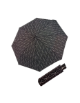 Obrazek DOPPLER Fiber Mini Black White rings - damski parasol składany biały