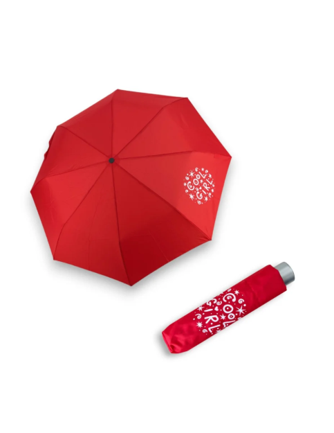 Obrazek DOPPLER Mini Light Kids Red Cool Girls - Składany parasol dziecięcy czerwony