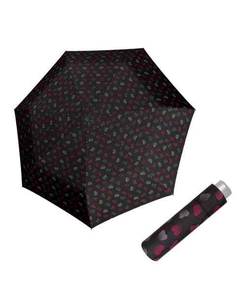 Obrazek DOPPLER Mini Light Emotion czarny - damski parasol składany