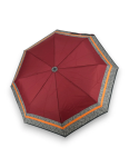 Obrazek DOPPLER Mini Light Classic berry stripe - damski parasol składany czerwony