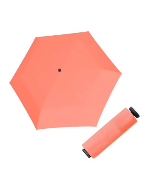 Obrazek DOPPLER Fiber Mini Compact uni Neon Coral - damski parasol składany pomarańczowy