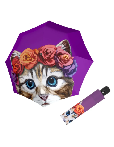 Obrazek DOPPLER Modern Art Magic Little Beauty - w pełni automatyczny parasol damski kolorze fioletowym