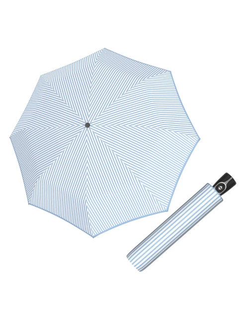 Obrazek DOPPLER Fiber Magic Sailing Day Blue - w pełni automatyczny parasol damski biały