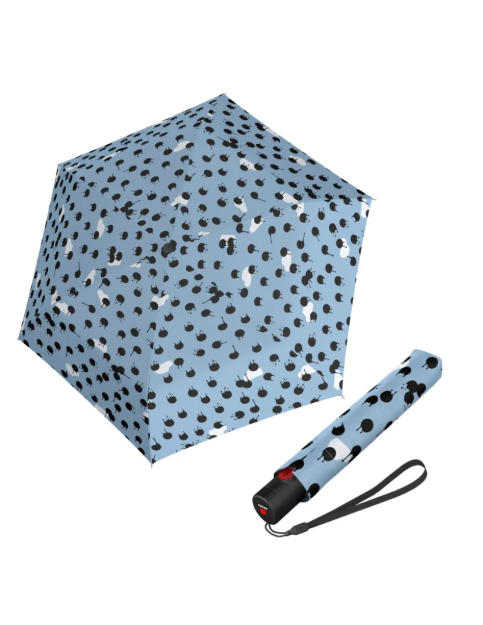 Obrazek KNIRPS U.200 Duomatic rainyday ice - elegancki damski w pełni automatyczny parasol kolorze czarnym