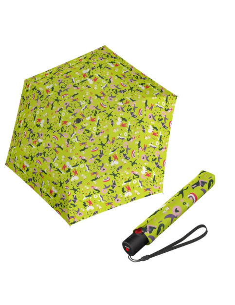 Obrazek KNIRPS U.200 Duomatic embracing neon - elegancki damski w pełni automatyczny parasol kolorze jasnozielonym