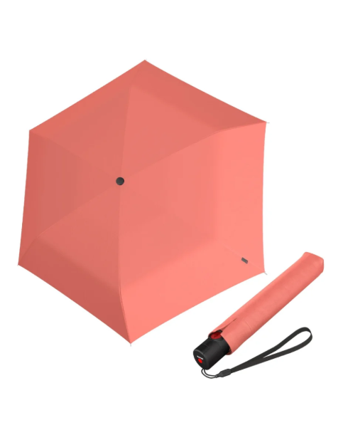 Obrazek KNIRPS U.200 Duomatic łososiowy - elegancki damski w pełni automatyczny parasol pomarańczowy