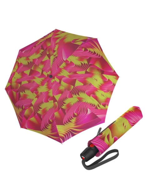 Obrazek KNIRPS T .200 medium duomatic waves sun elegancki w pełni automatyczny parasol wielokolorowy