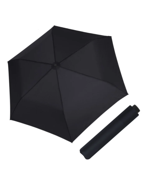 Obrazek DOPPLER Zero large uni simply black - parasol składany damski/dziecięcy
