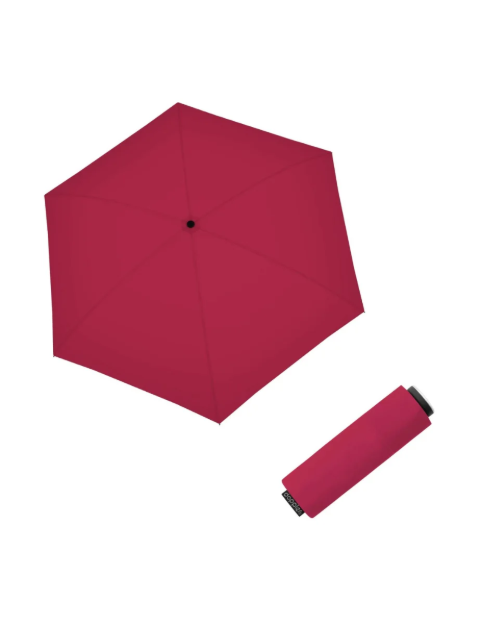 Obrazek DOPPLER Fiber Mini Compact uni Viva Magenta - damski parasol składany czerwony