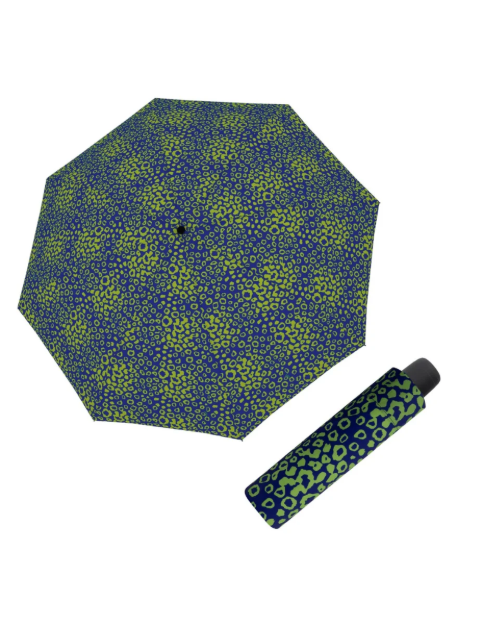 Obrazek DERBY Hit Mini Loop Niebiesko-Zielony - damski parasol składany niebieski