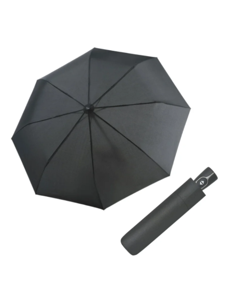 Obrazek DOPPLER Fiber Magic Uni szary - w pełni automatyczny parasol kolorze szarym