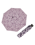 Obrazek DOPPLER Fiber Mini Leaves indygo - damski parasol składany
