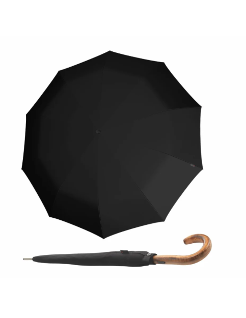Obrazek KNIRPS S.770 LONG BLACK - męski parasol na goleń czarny