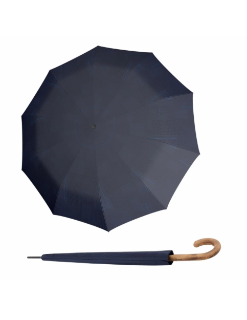 Obrazek KNIRPS A.771 LONG Challenge niebieski - męski parasol do rzucania goleniami