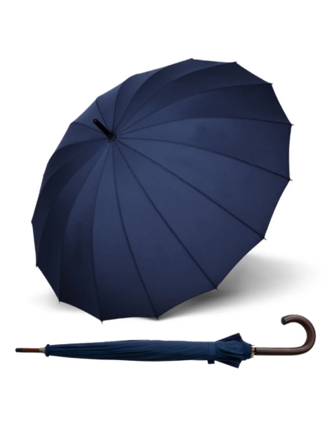 Obrazek DOPPLER London - męski parasol do golenia niebieski