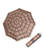 Obrazek DOPPLER Mini Light Check - męski składany parasol brązowy
