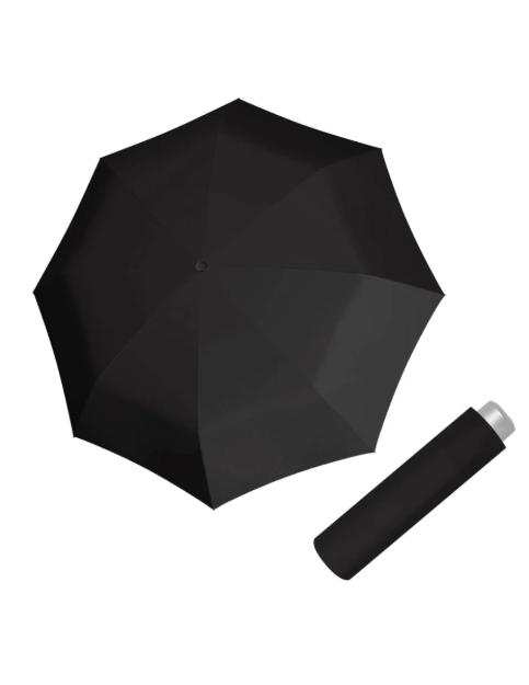 Obrazek DERBY Mini Light Uni - męski parasol składany czarny