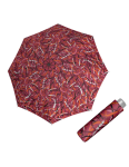 Obrazek DOPPLER Mini Light Moving Lines czerwony - damski parasol składany wielokolorowy