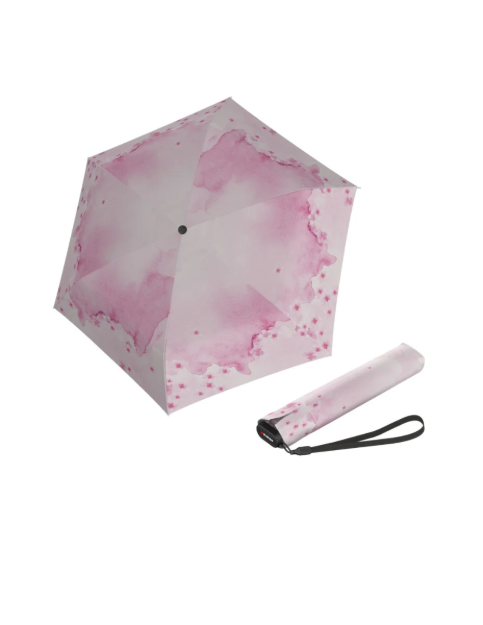 Obrazek Knirps US.050 ultra light slim manual sakura romance - lekki damski parasol składany na płasko