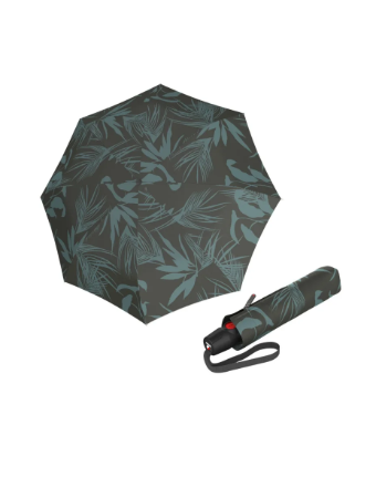 Obrazek KNIRPS T.200 Medium Duomatic Botany oliwkowy - elegancki, w pełni automatyczny parasol