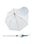 Obrazek Knirps C.760 Stick Transparent Stardust Agave - przezroczysty damski parasol na goleń