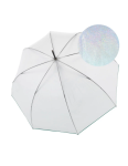 Obrazek Knirps C.760 Stick Transparent Stardust Agave - przezroczysty damski parasol na goleń