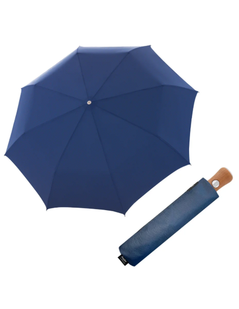 Obrazek DOPPLER MANUFAKTUR Bellino Nickel matt Oxford - w pełni automatyczny luksusowy parasol niebieski