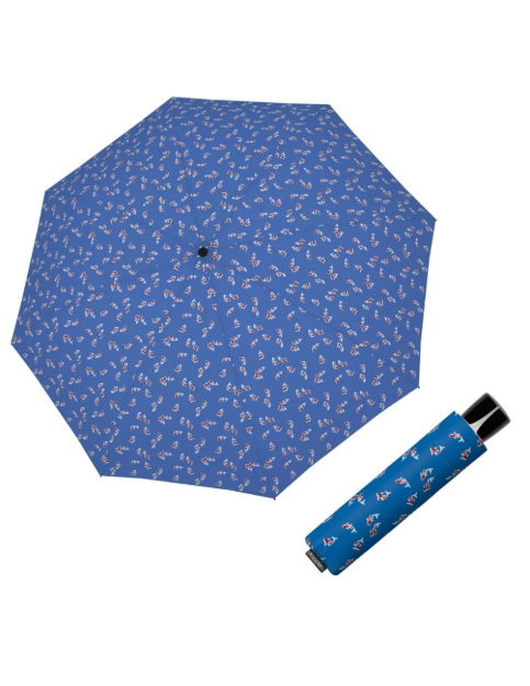 Obrazek DOPPLER Mini Fiber Koi - damski parasol składany niebieski
