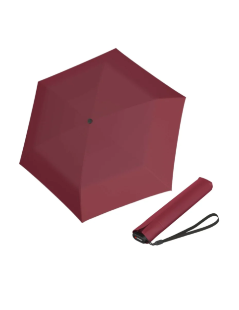 Obrazek Knirps US.050 ultra light slim manual Bordeaux - lekki składany płaski parasol bordowy
