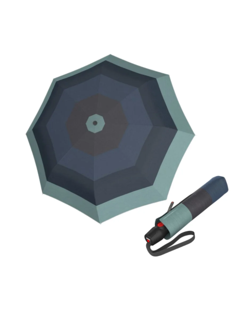 Obrazek KNIRPS T.200 Medium Duomatic Classics Blue - elegancki, w pełni automatyczny parasol