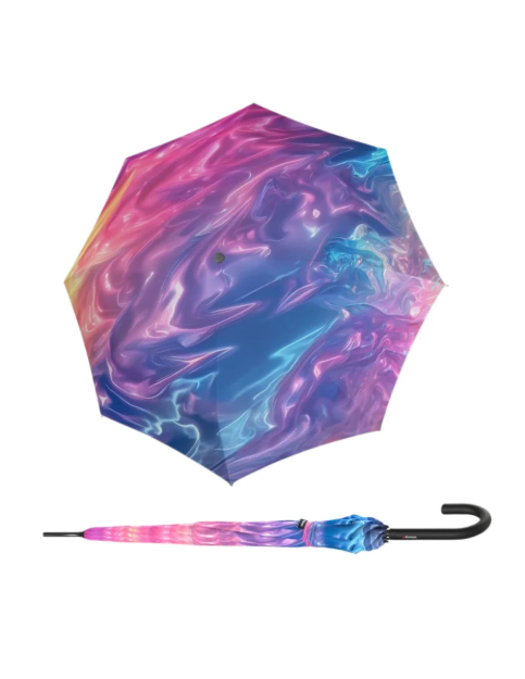 Obrazek Knirps A.760 Stick Automatic Imagine - Elegancki parasol Bare Shot w kolorze czarnym