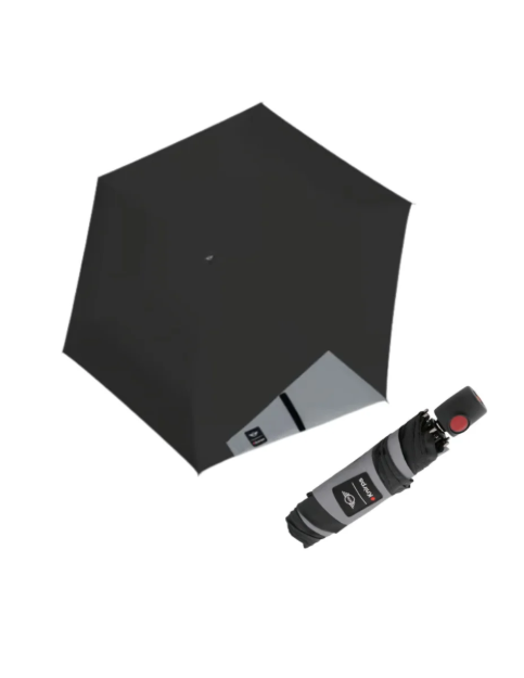 Obrazek Knirps MINI duomatic Reflective black - plně automatický deštník šedá