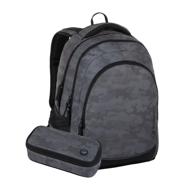 Obrazek Bagmaster DIGITAL 26 A studentský set – maskáčový Černá 34 l