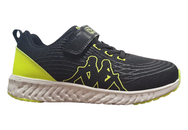 Obrazek Kappa 95K0043004 Trampki dziecięce black / lime